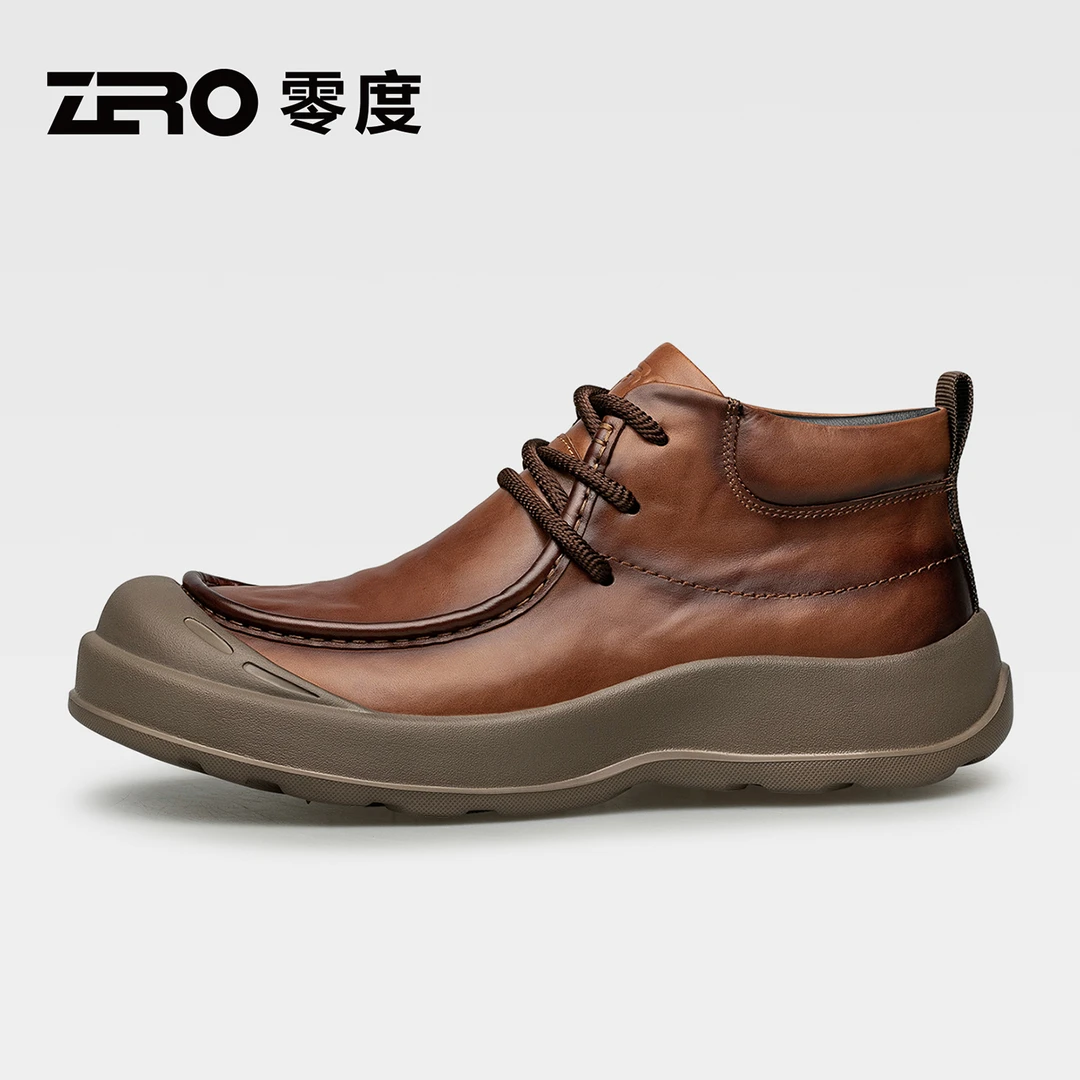 ZRO零度男士2025新款高端商务正装皮鞋厚底耐磨防滑时尚休闲鞋男