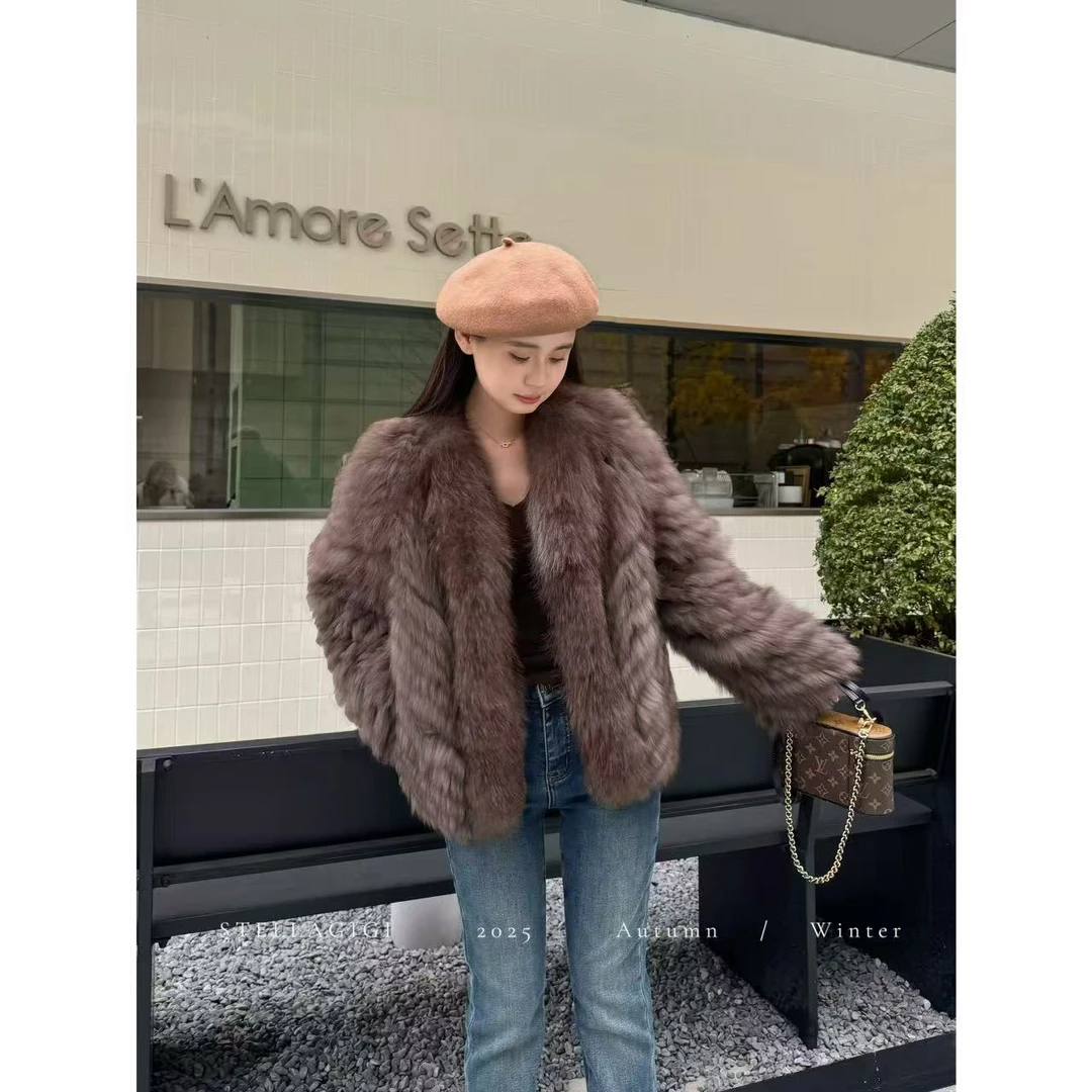 SG / 郭幂幂 AW 狐狸毛皮草 千金风加厚毛毛外套WT-20253072