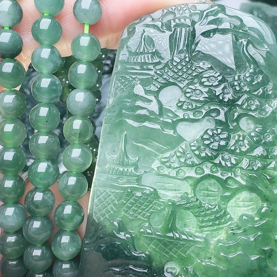 翡翠未镶嵌颈饰111