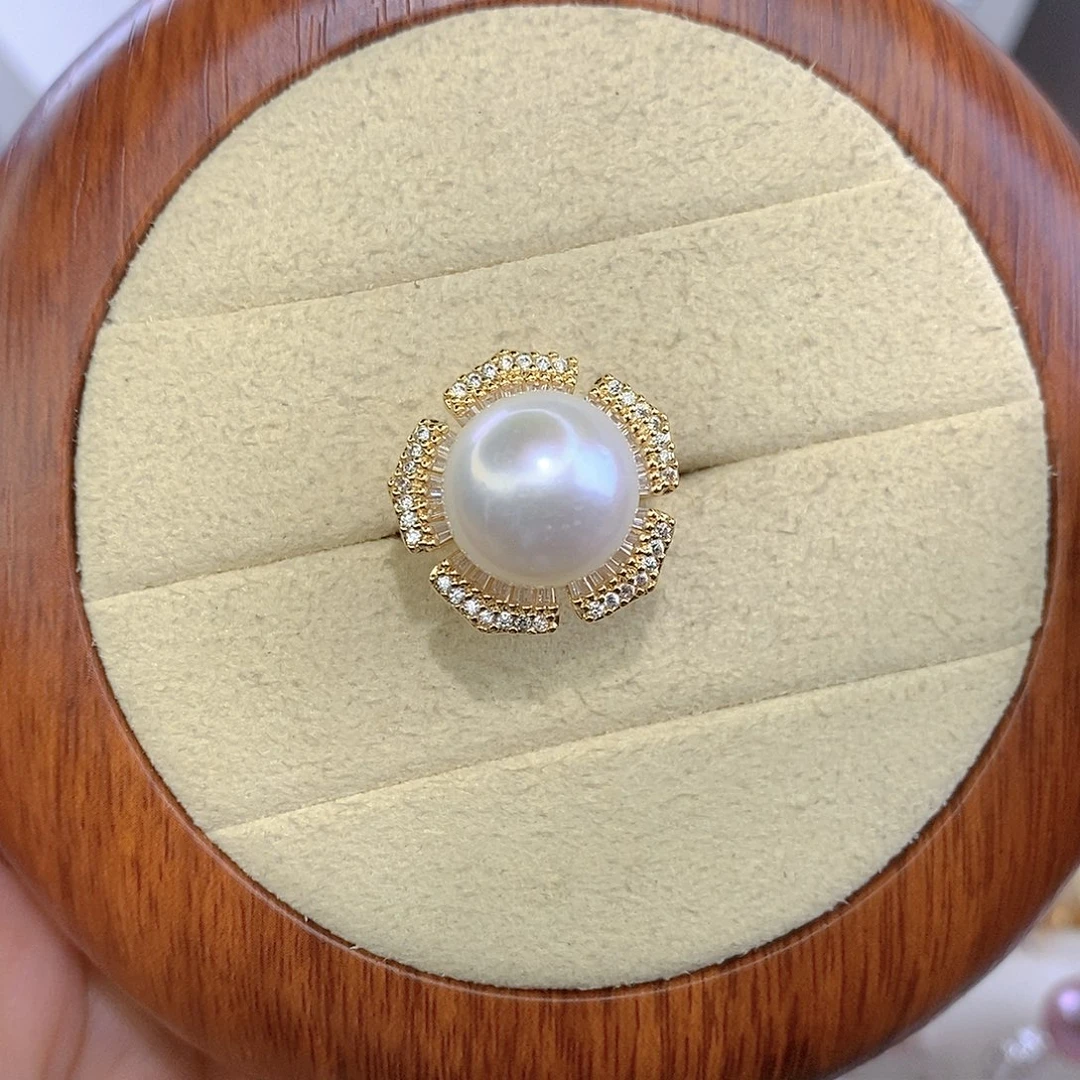 淡水珍珠合金戒指F