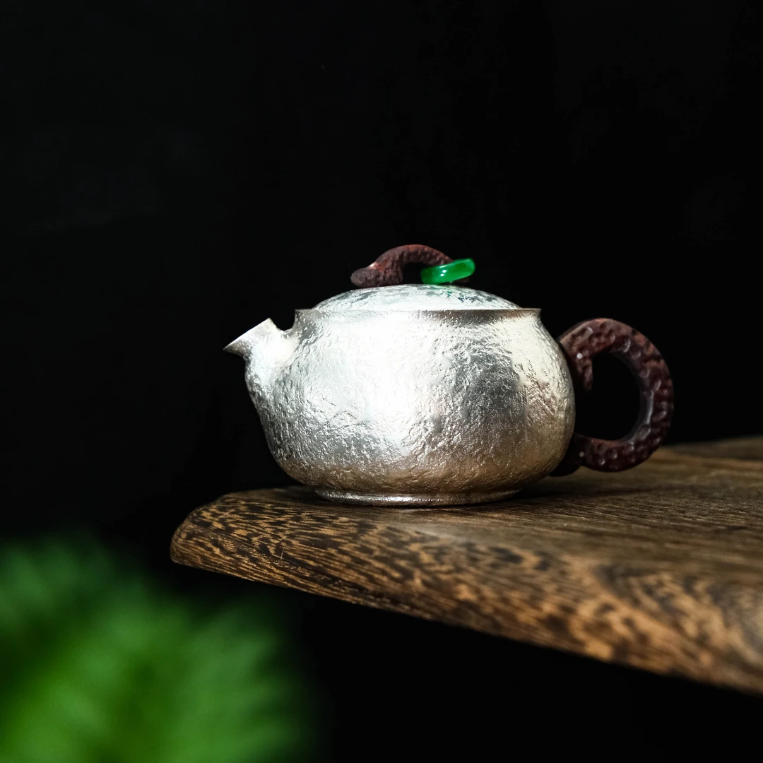 壶尔摩斯《白面包》茶壶家用纯手工中式精美足银999约85g150cc