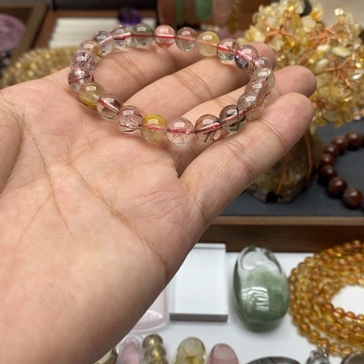 水晶手链未镶嵌彩发晶
