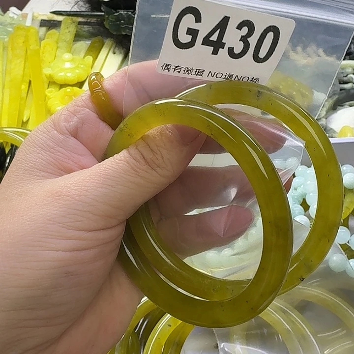 渔***水蛇纹石玉合金发饰