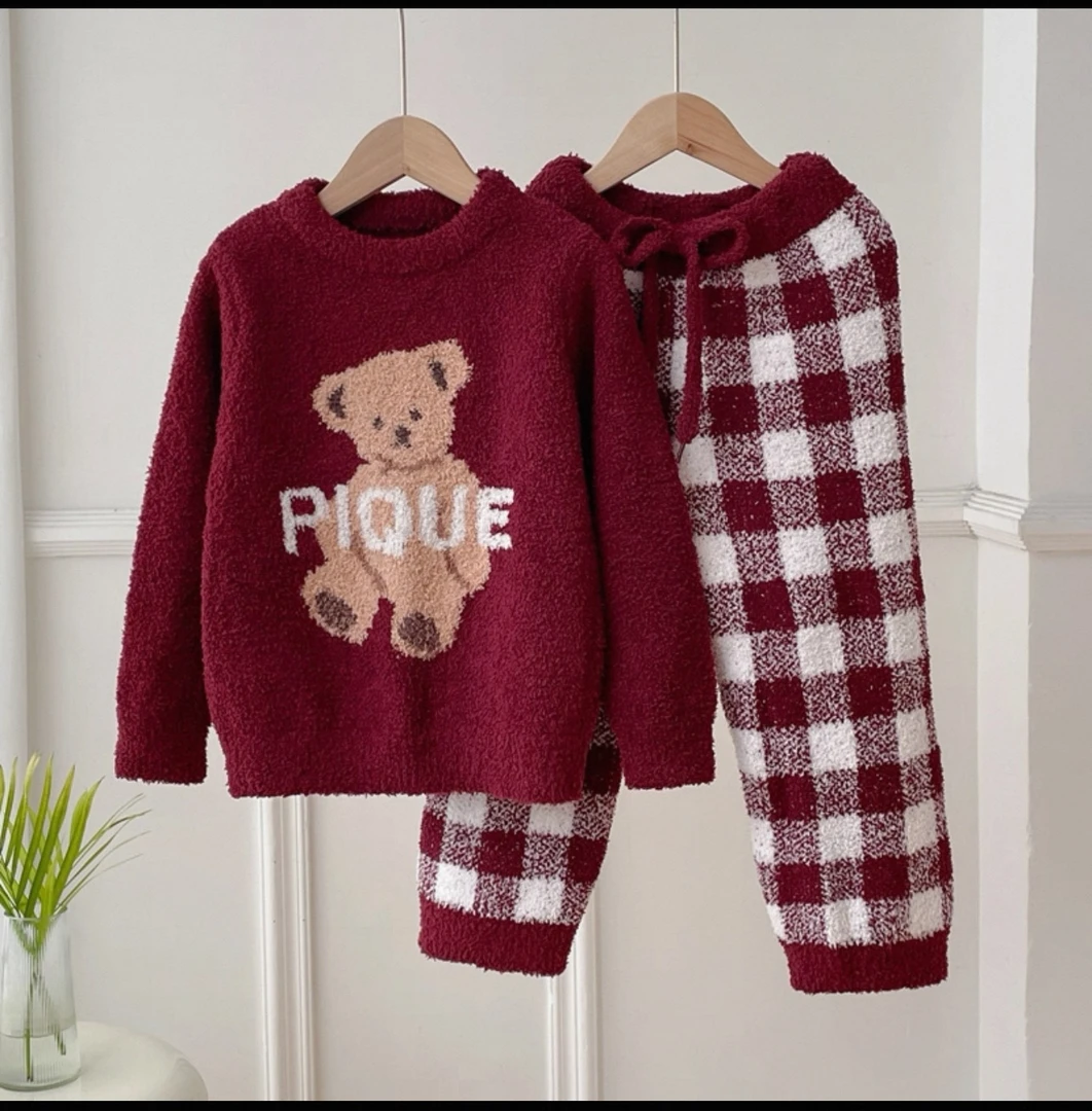 【卧适&家居服】半边绒睡衣秋冬加厚保暖可配亲子家居服可外穿