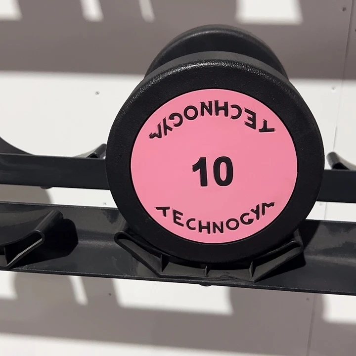 全新纯钢泰诺哑铃10公斤一对粉色