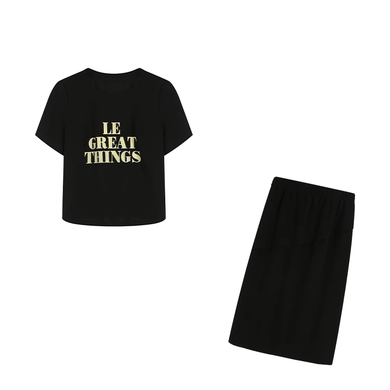 黑色两件套套装ZL109105夏装