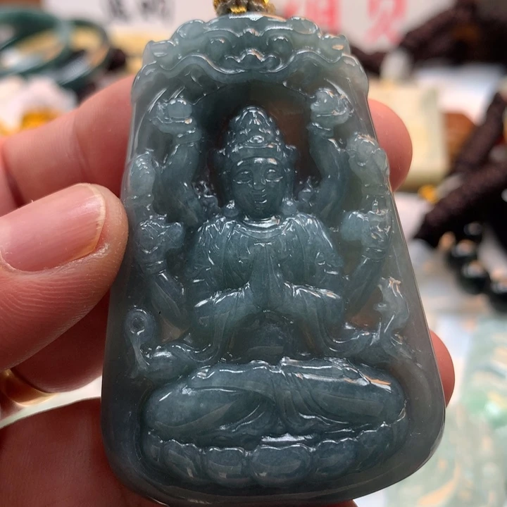 翡翠未镶嵌颈饰保真天然a货翡翠