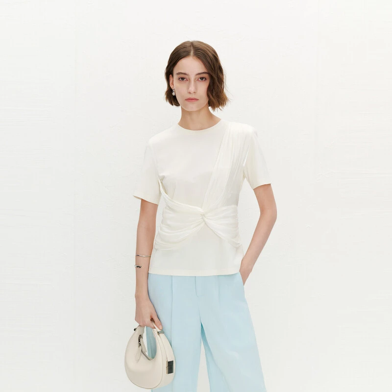 【商场同款】LY荷比俪夏新女简约收腰气质T恤HME21620398T