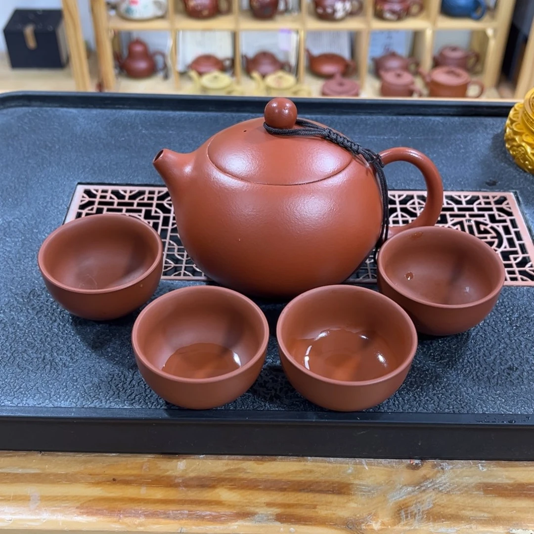 茶壶紫砂胖西施（一壶四杯）