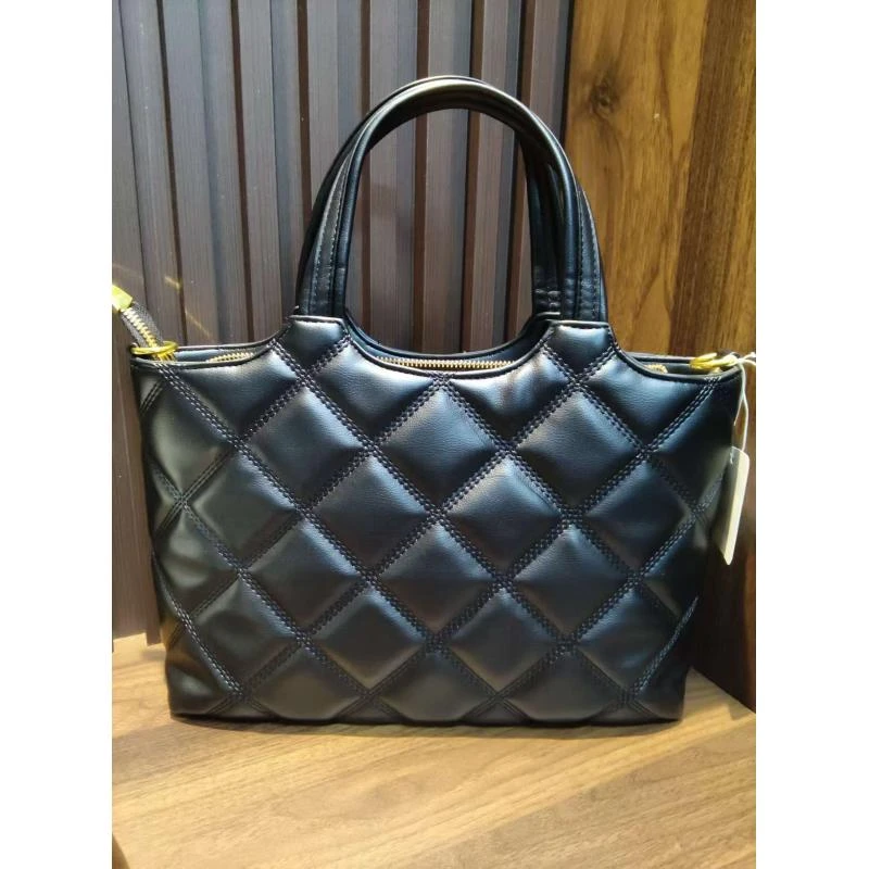 时尚潮流打造真皮女士轻奢包0170黑色手提菱格包