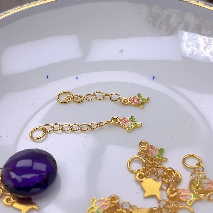 银S925镶嵌颈饰紫晶紫晶925镶嵌9