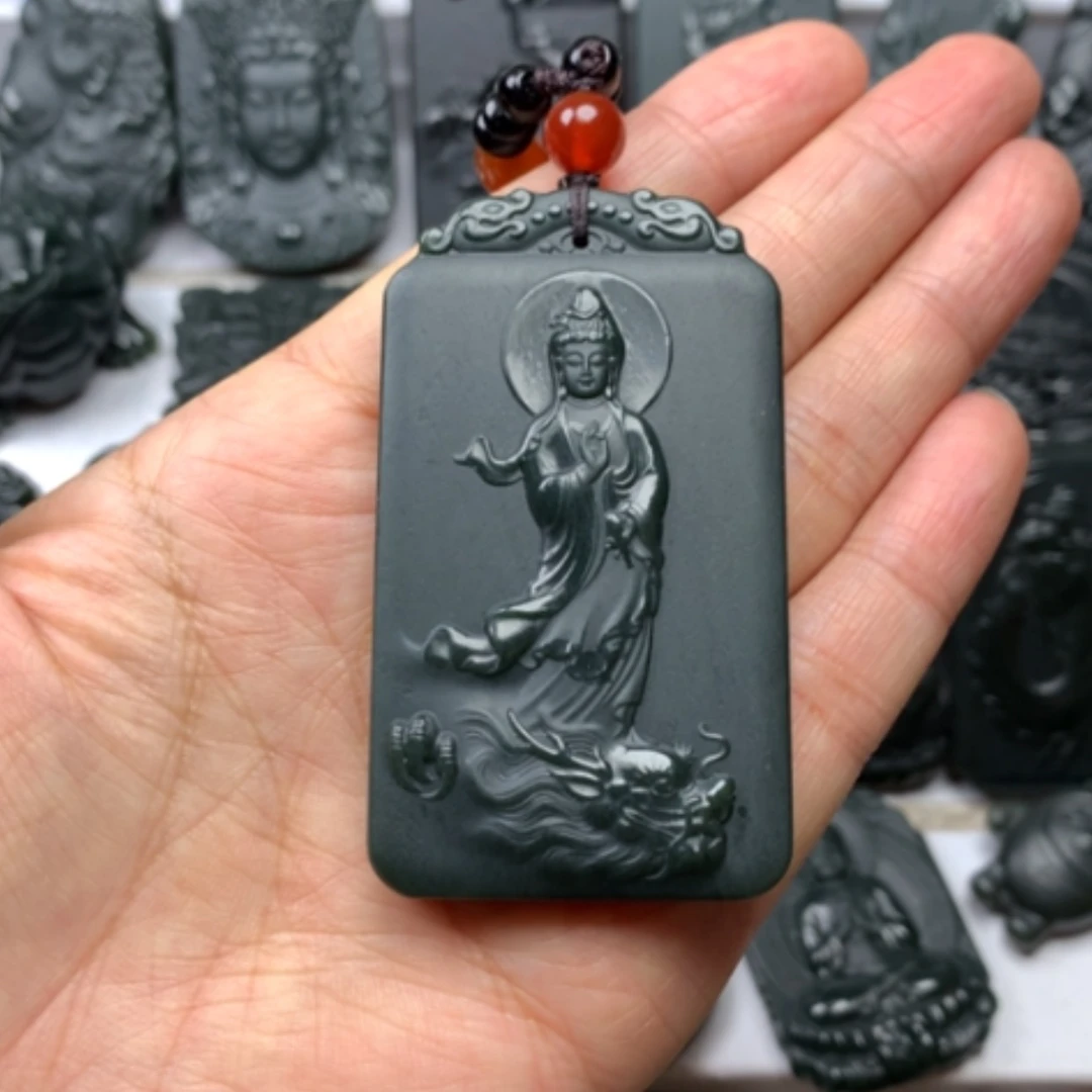 【闪购商品】颈饰未镶嵌和田玉双面雕刻