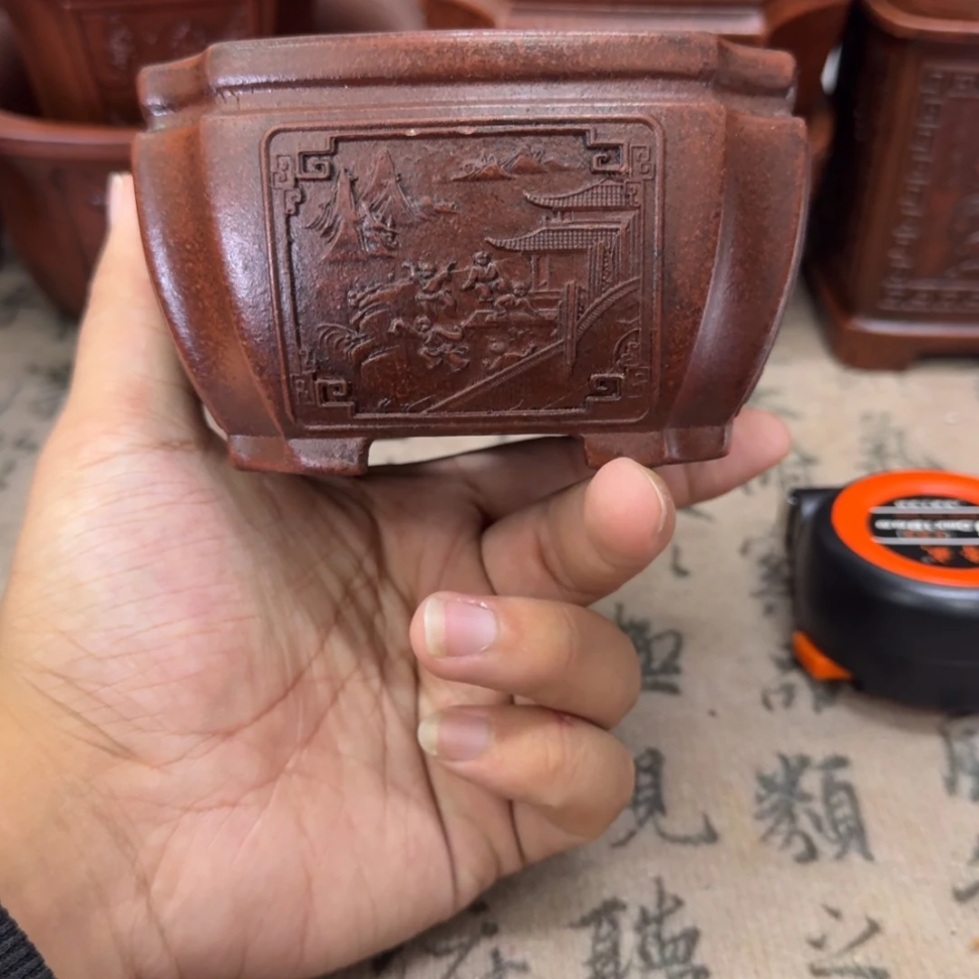 紫砂花盆10.5x5.5内经紫砂花盆
