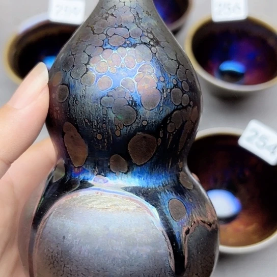 润***泽茶盏建盏 葫芦 摆件