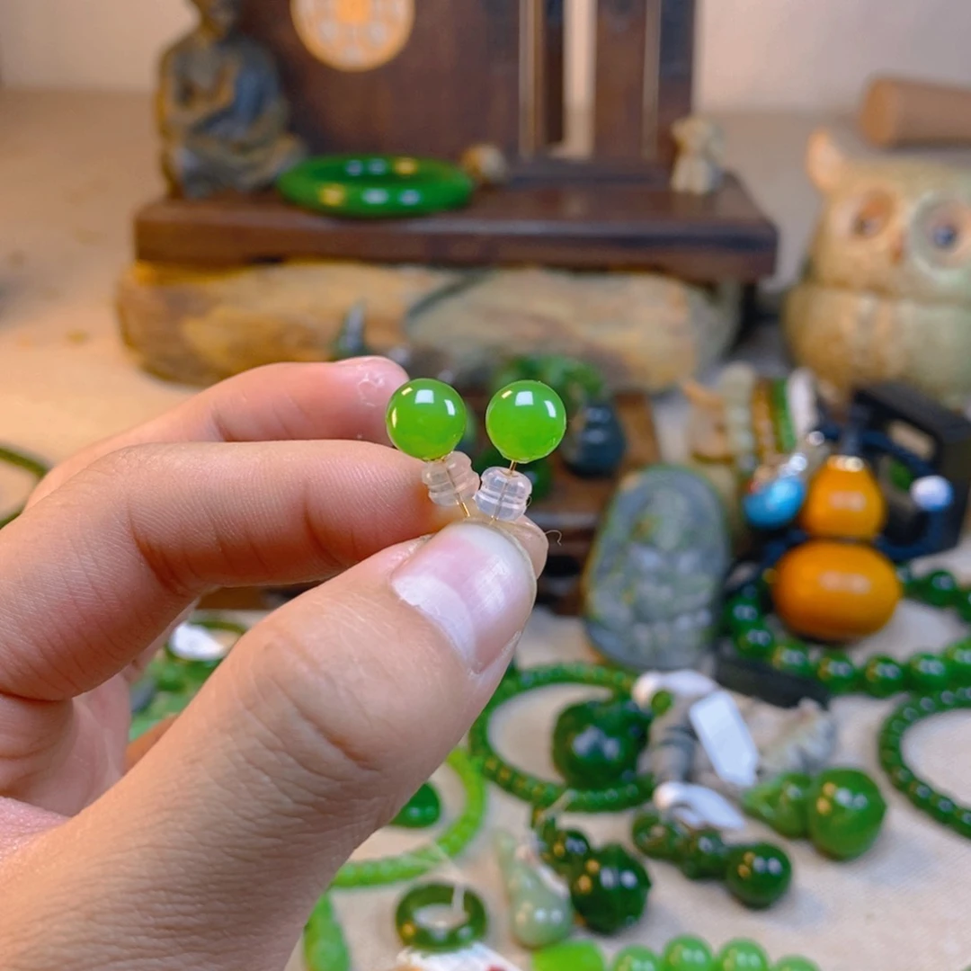 和田玉颈饰18K金镶嵌