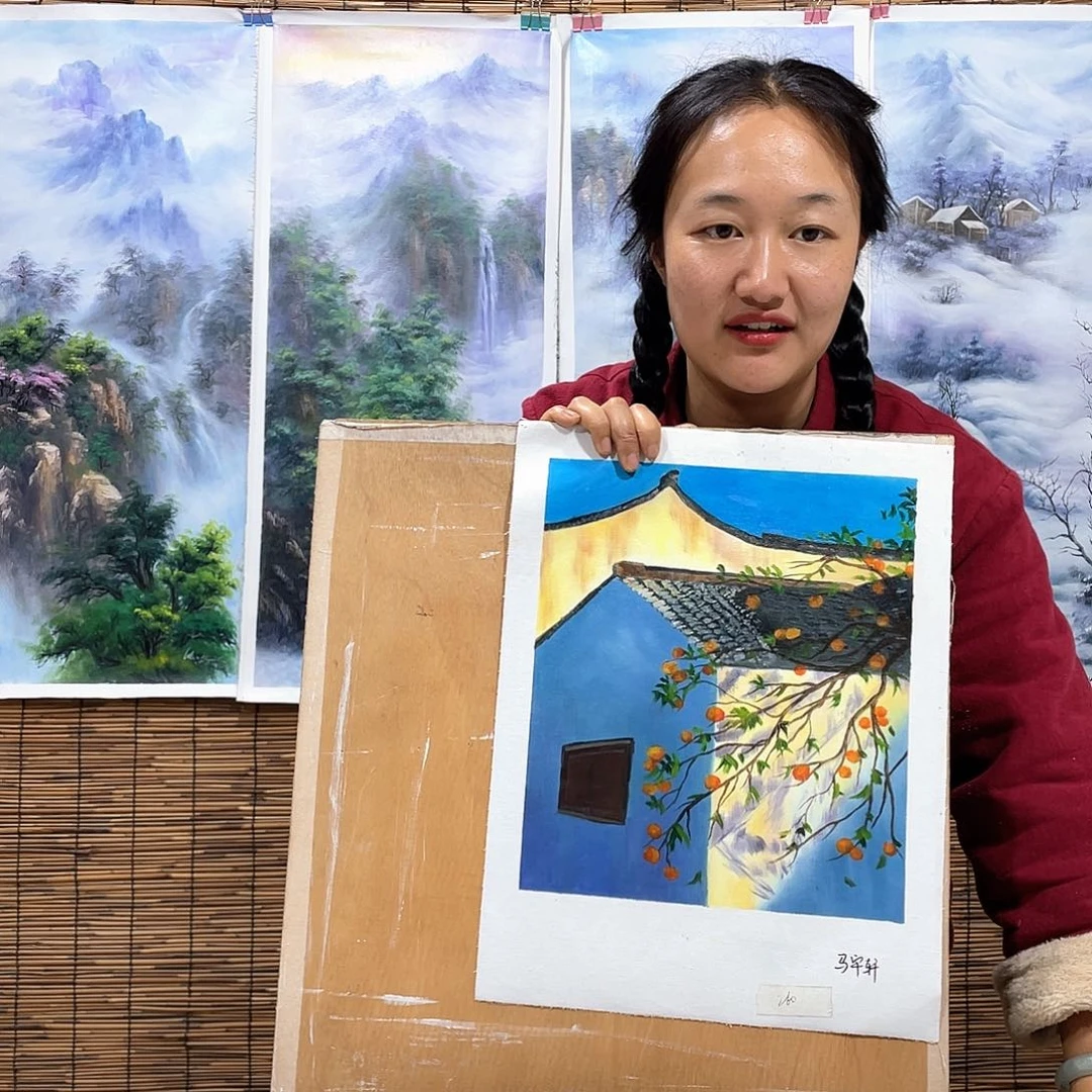 油画薇爽恭喜竞拍成功