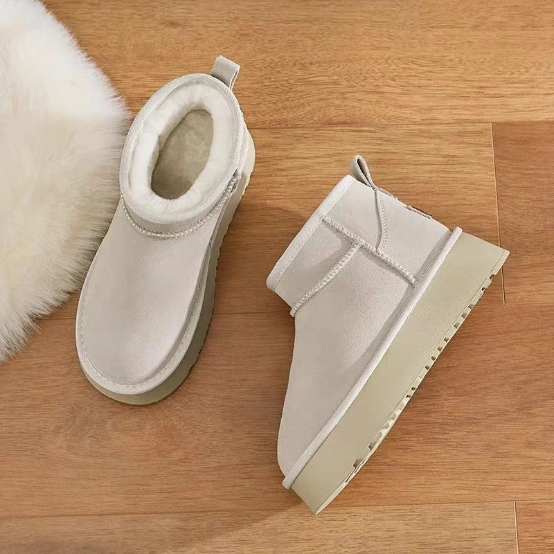 X-1时尚雪地靴女士冬季加厚保暖短靴ins百搭女靴子