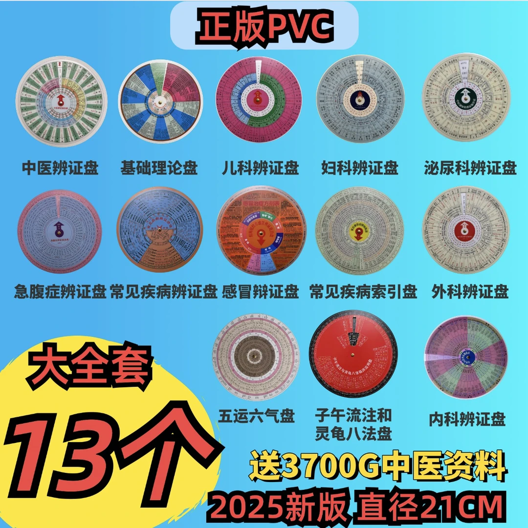 13套2025年新版中医辨证施治盘表中医基础理论内科外科儿科辨证盘