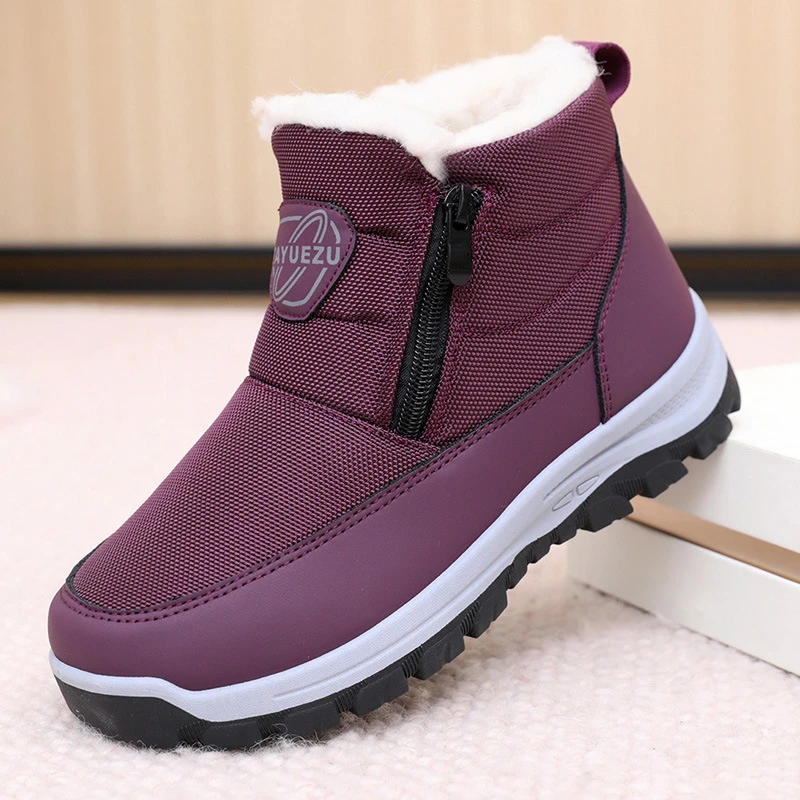 靴子女冬季新款加绒加厚舒适雪地靴防滑休闲一脚蹬棉靴不累脚女鞋
