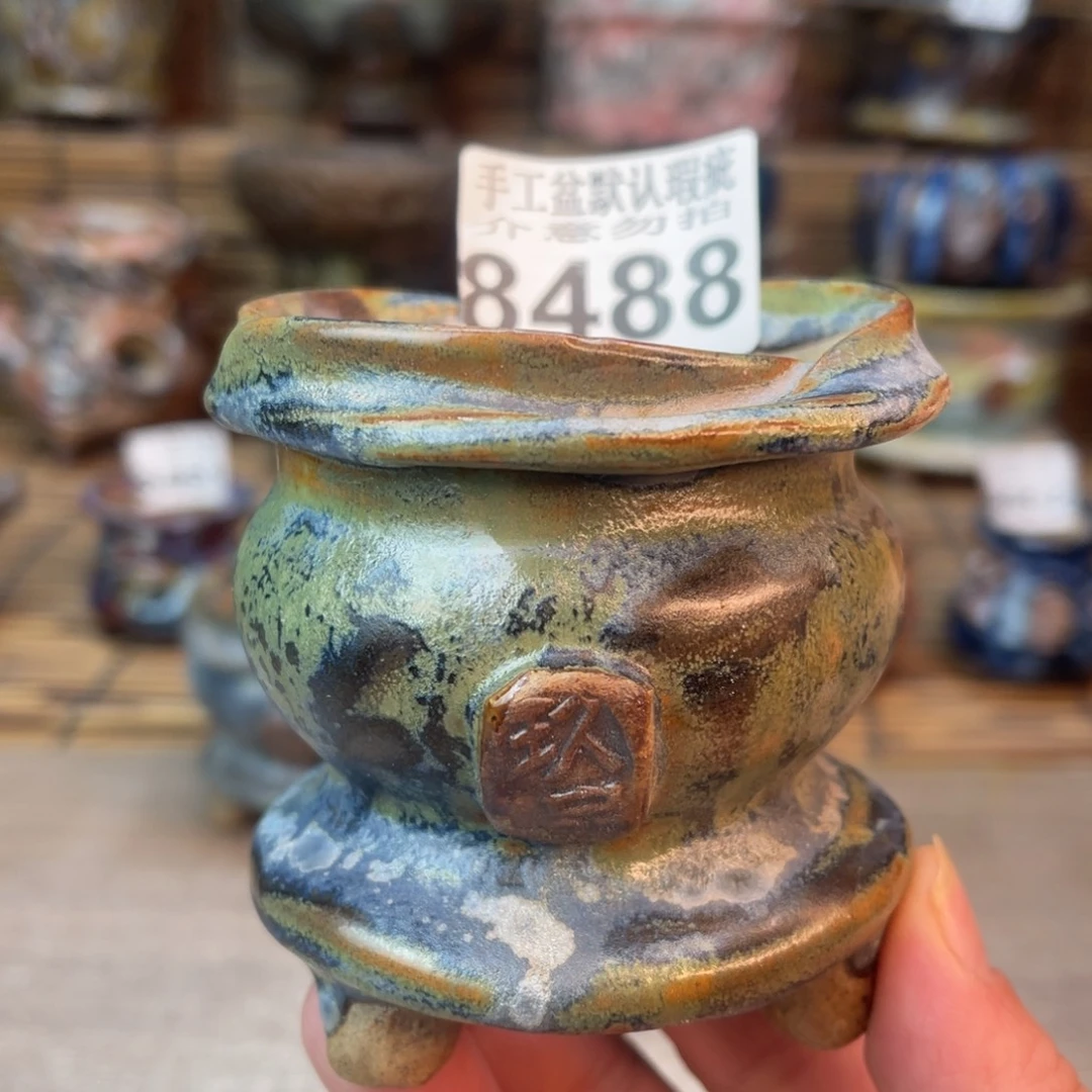 手工花盆默认瑕疵完美者勿拍