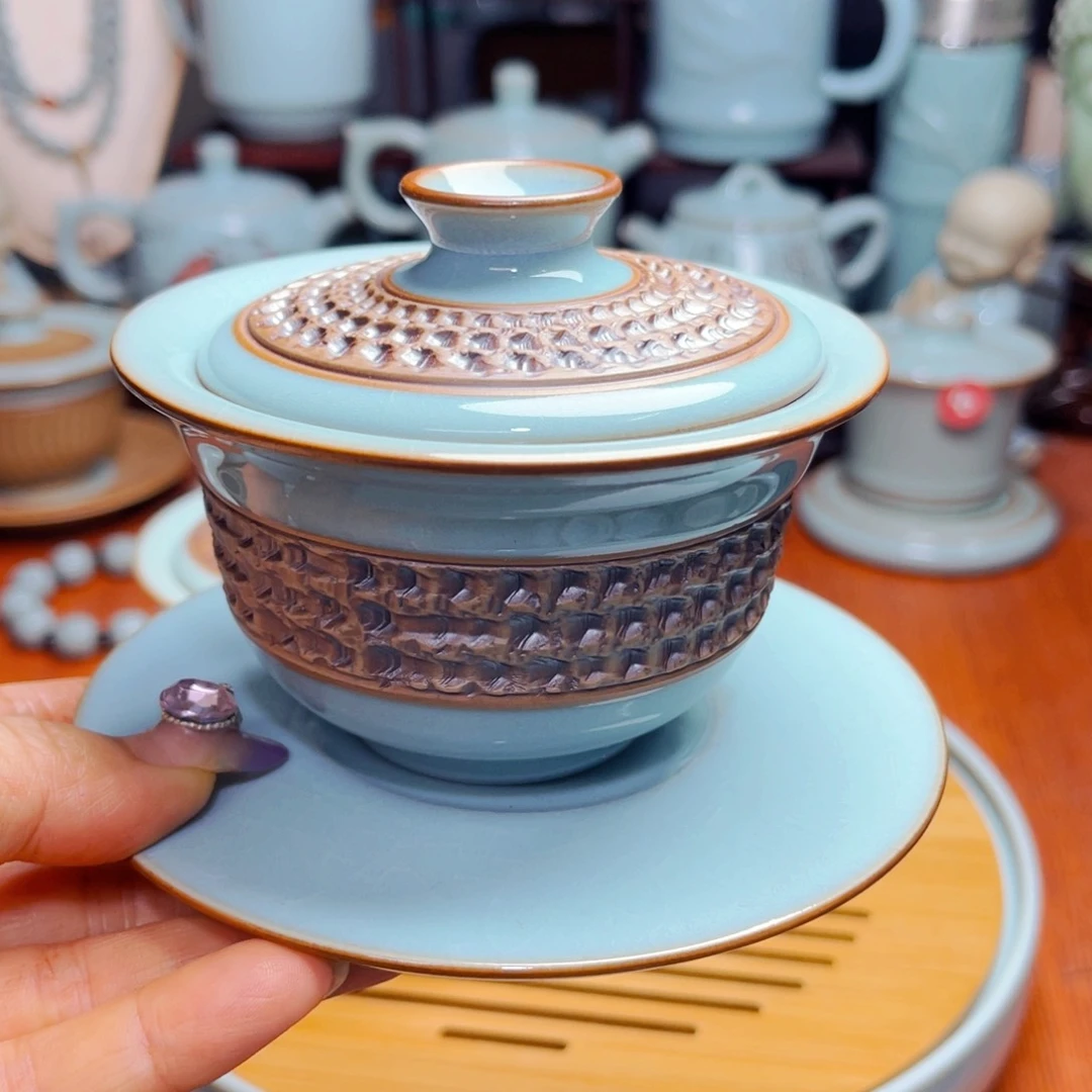 【闪购商品】河南汝瓷厂，茶器，手珠，摆件