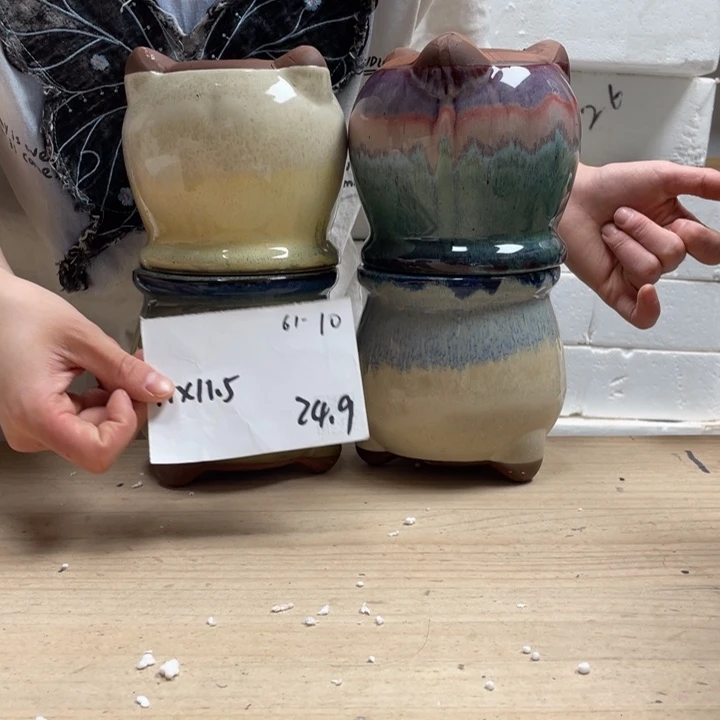 紫砂花盆多肉花盆微瑕10