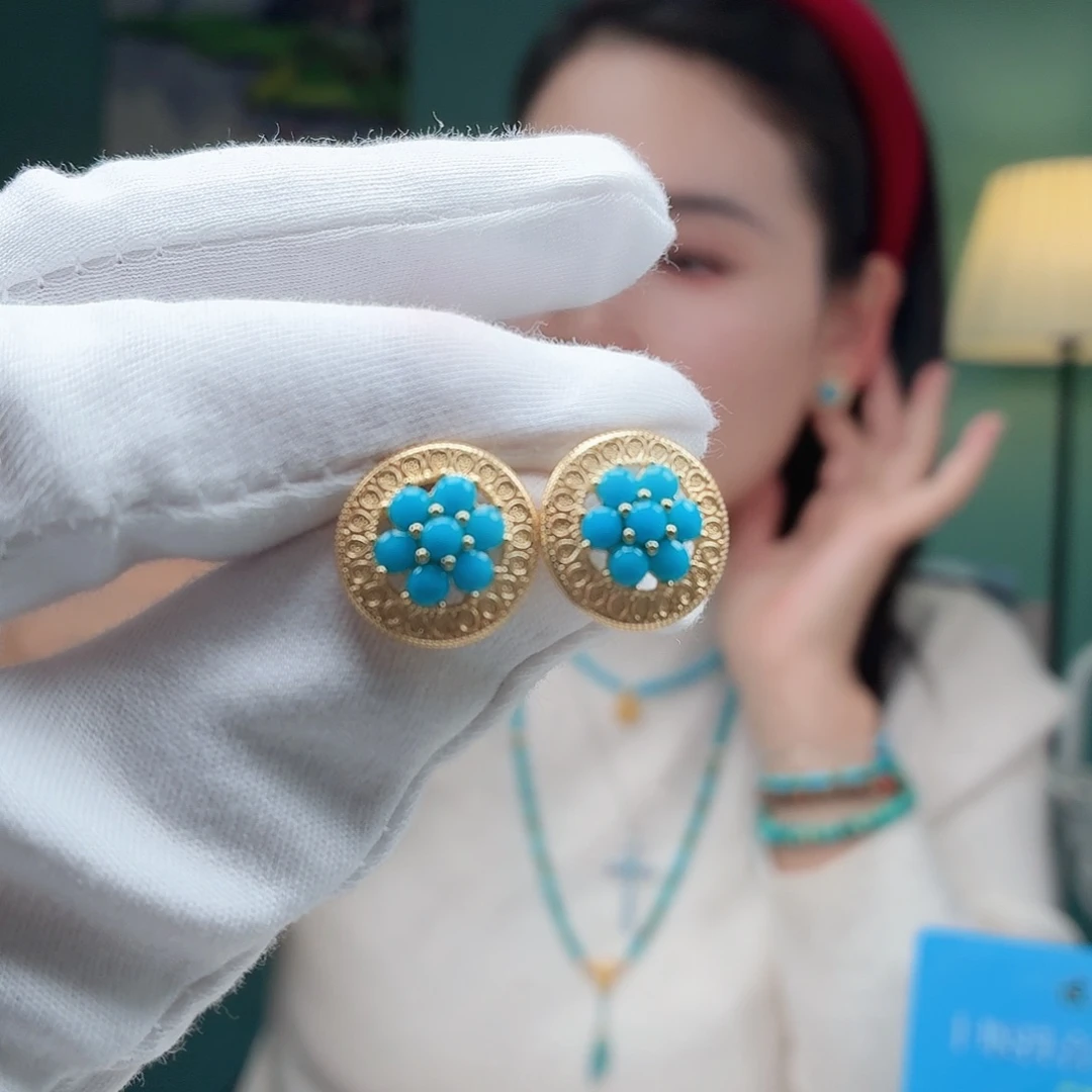 绿松石银S925镶嵌珠宝奇石