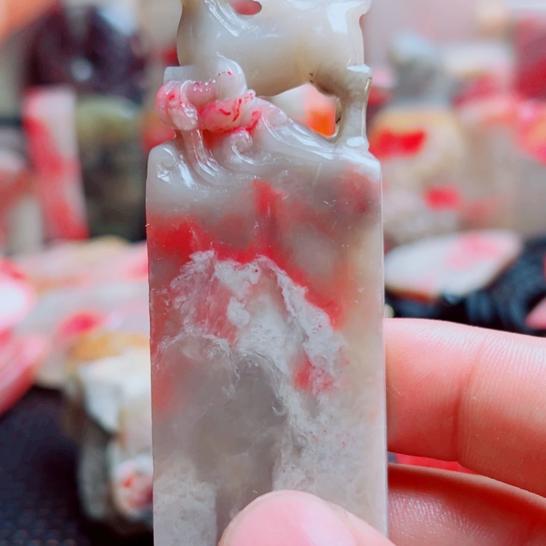 天***砂巴林石巴林鸡血随行章