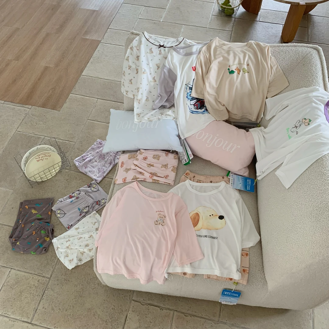 69025款酷娃米假日派对系列七分袖套装家居服11