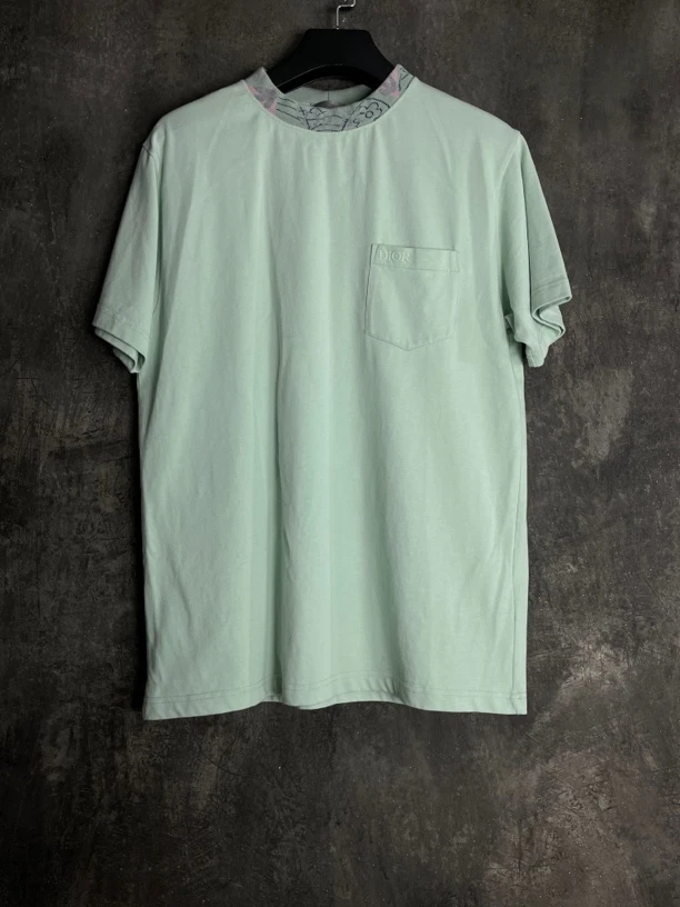 全新未使用 DIOR/迪奥 M码*1/花纹领胸前口袋刺绣logo短袖/02202