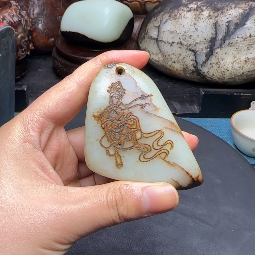 ~***~和田玉（糖玉）未镶嵌挂件