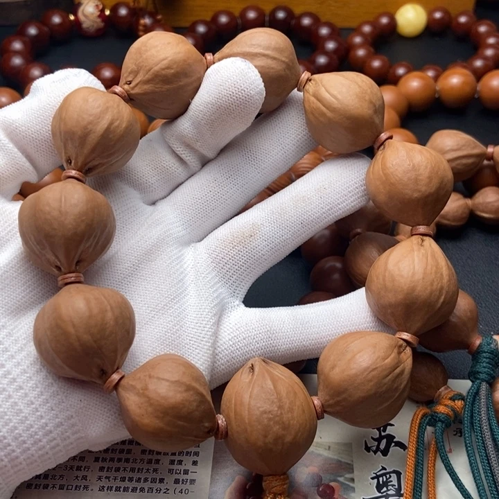 橄榄核手串/手链2.5【苏粤四花】大籽原皮素核 文玩手持