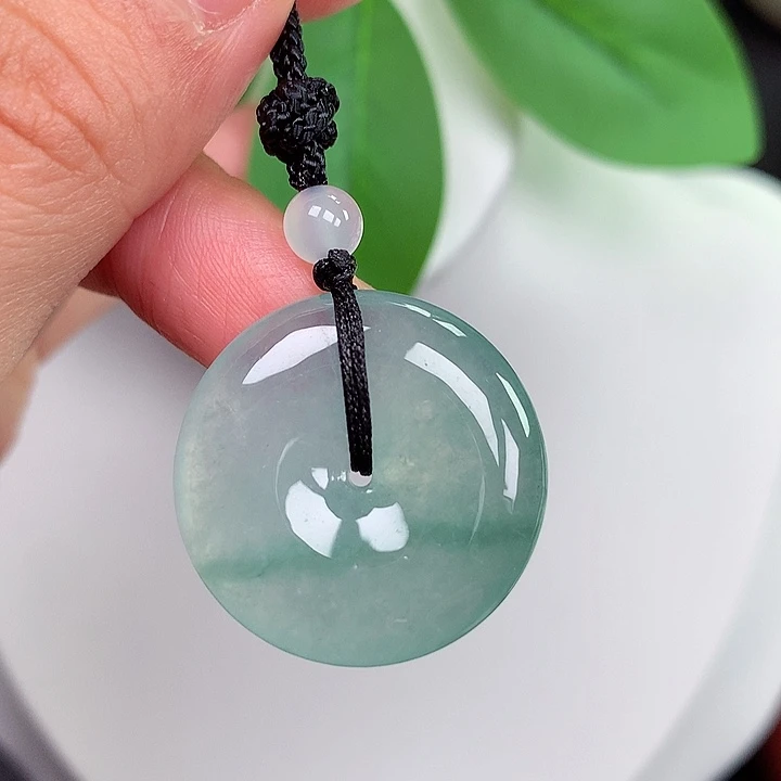 颈饰未镶嵌翡翠平安扣 24.9x5.6mm