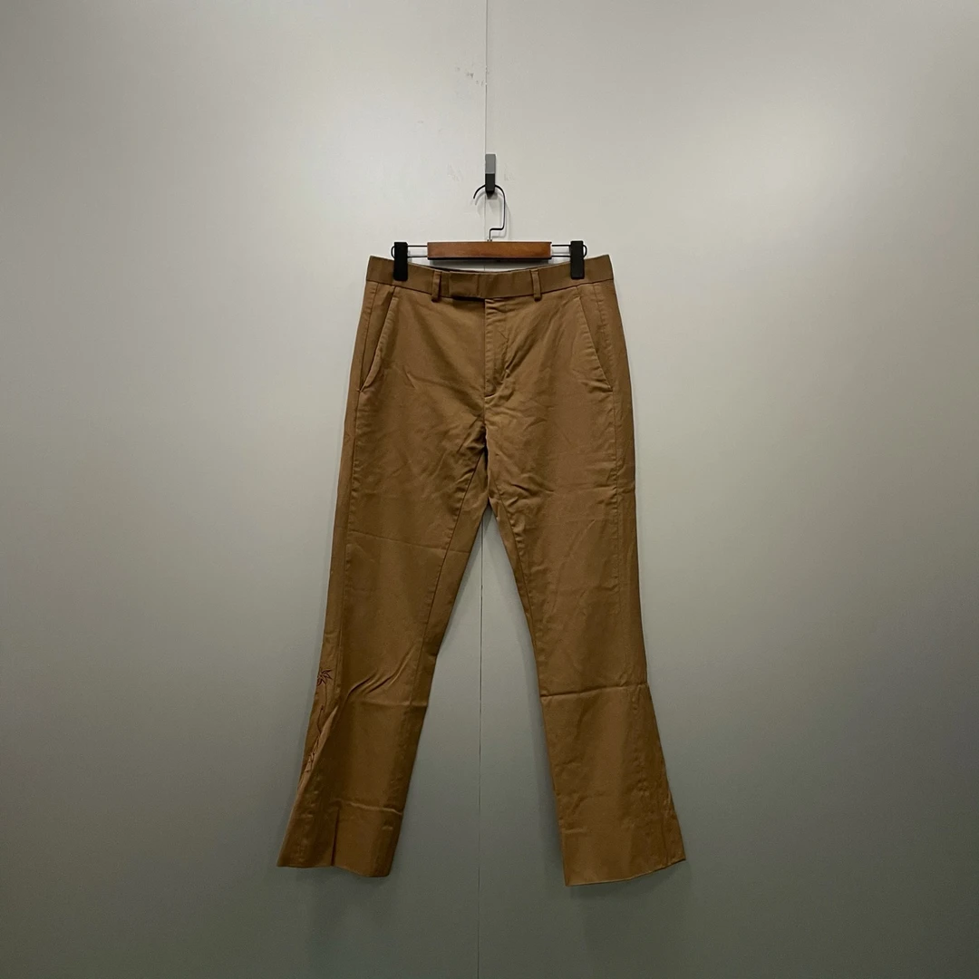 95新 DIOR/迪奥 yyy  棕色裤脚刺绣长裤 46码 300189