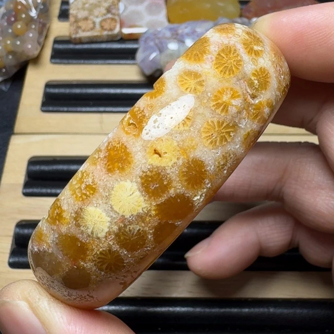 硅化玉纯天然色有机玉石未镶嵌57.5圈口