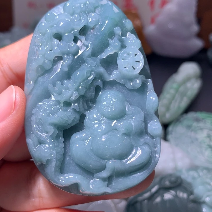 翡翠未镶嵌颈饰保真天然A货翡翠