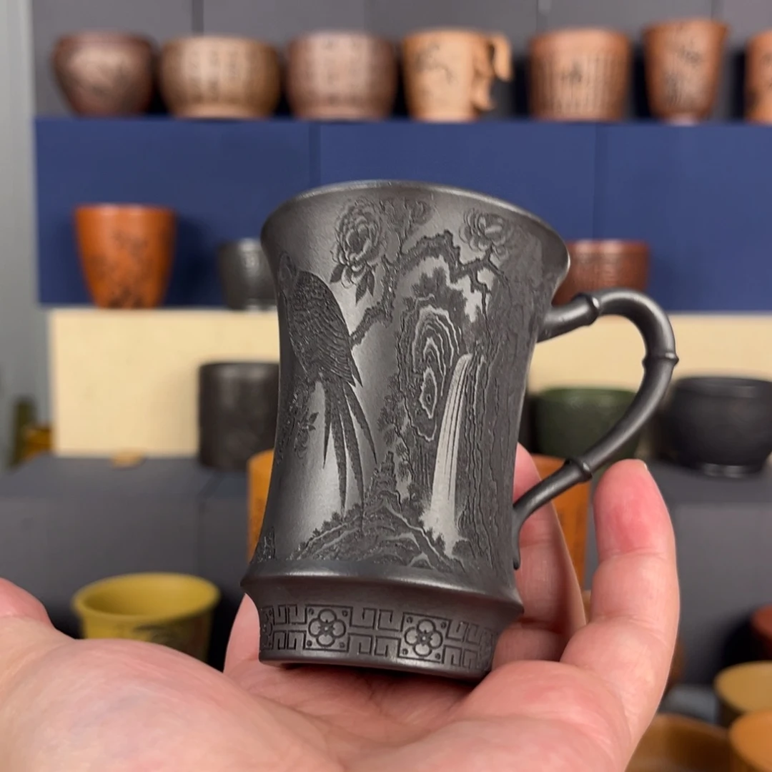 茶杯紫砂紫砂主人杯 手工制作