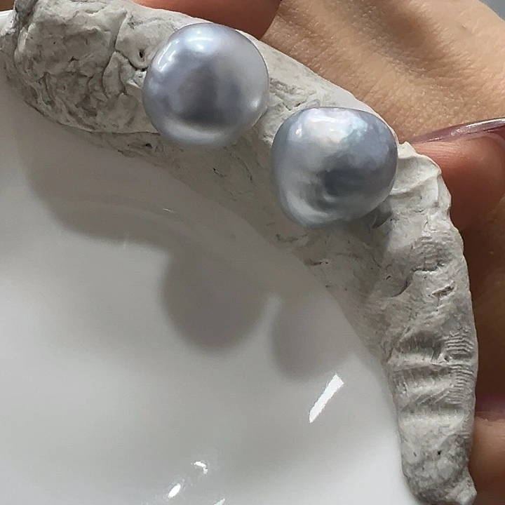 银S925镶嵌耳饰海水珍珠A***岑