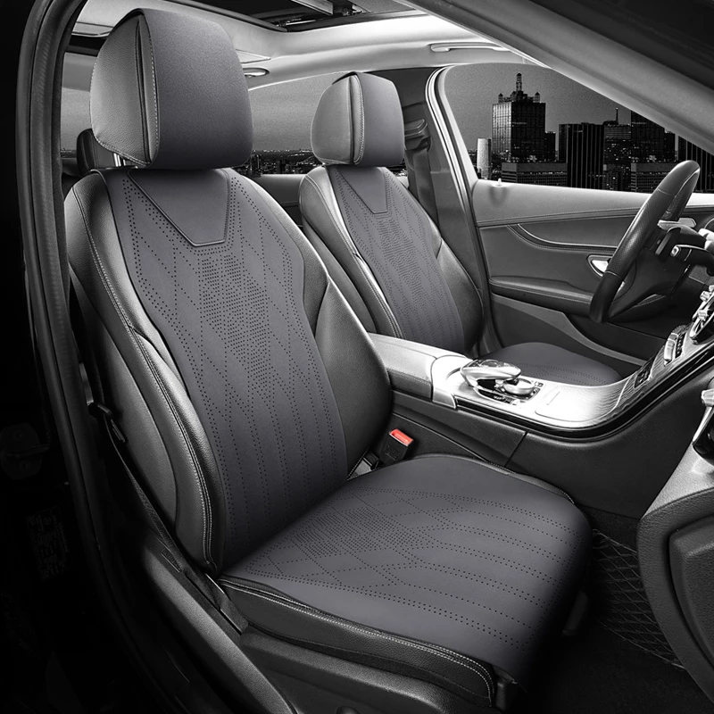 汽车坐垫马鞍垫四季通用翻毛皮透气薄款小蛮腰座垫半包座椅垫