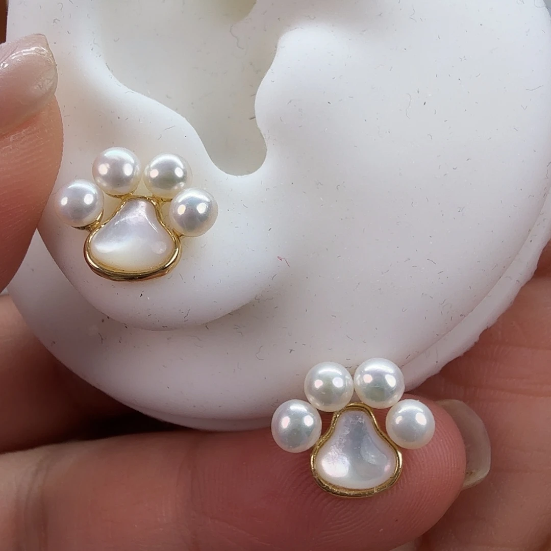 淡水珍珠未镶嵌耳饰65