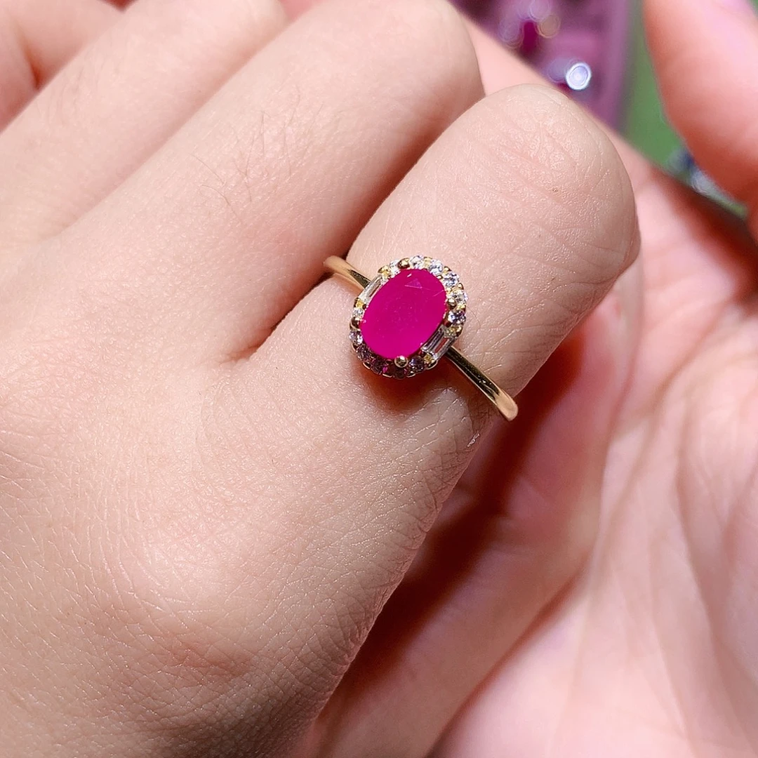 银S925镶嵌红宝石戒指