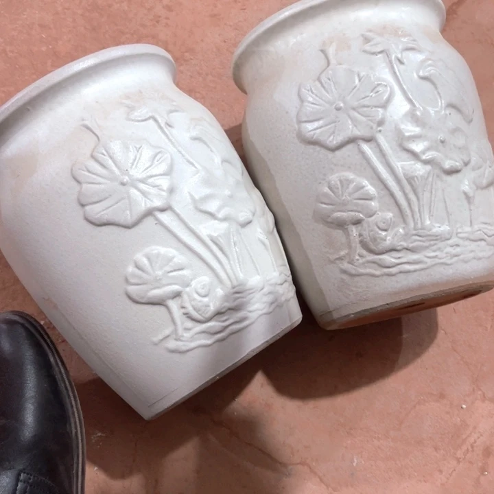 紫砂花盆口径19高度24两只正品