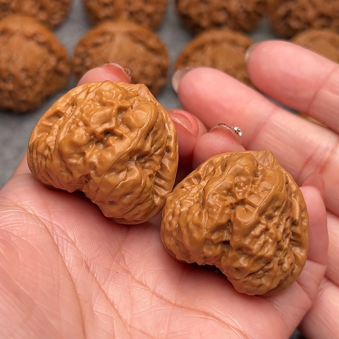 把件文玩核桃精品水晶皮三角蛤蟆头38全品毕业款