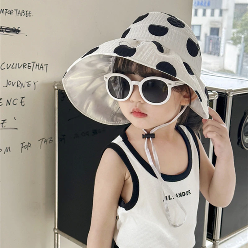 2026韩系儿童帽大帽檐宝宝帽子夏季空顶帽女童遮阳帽男童太阳帽潮