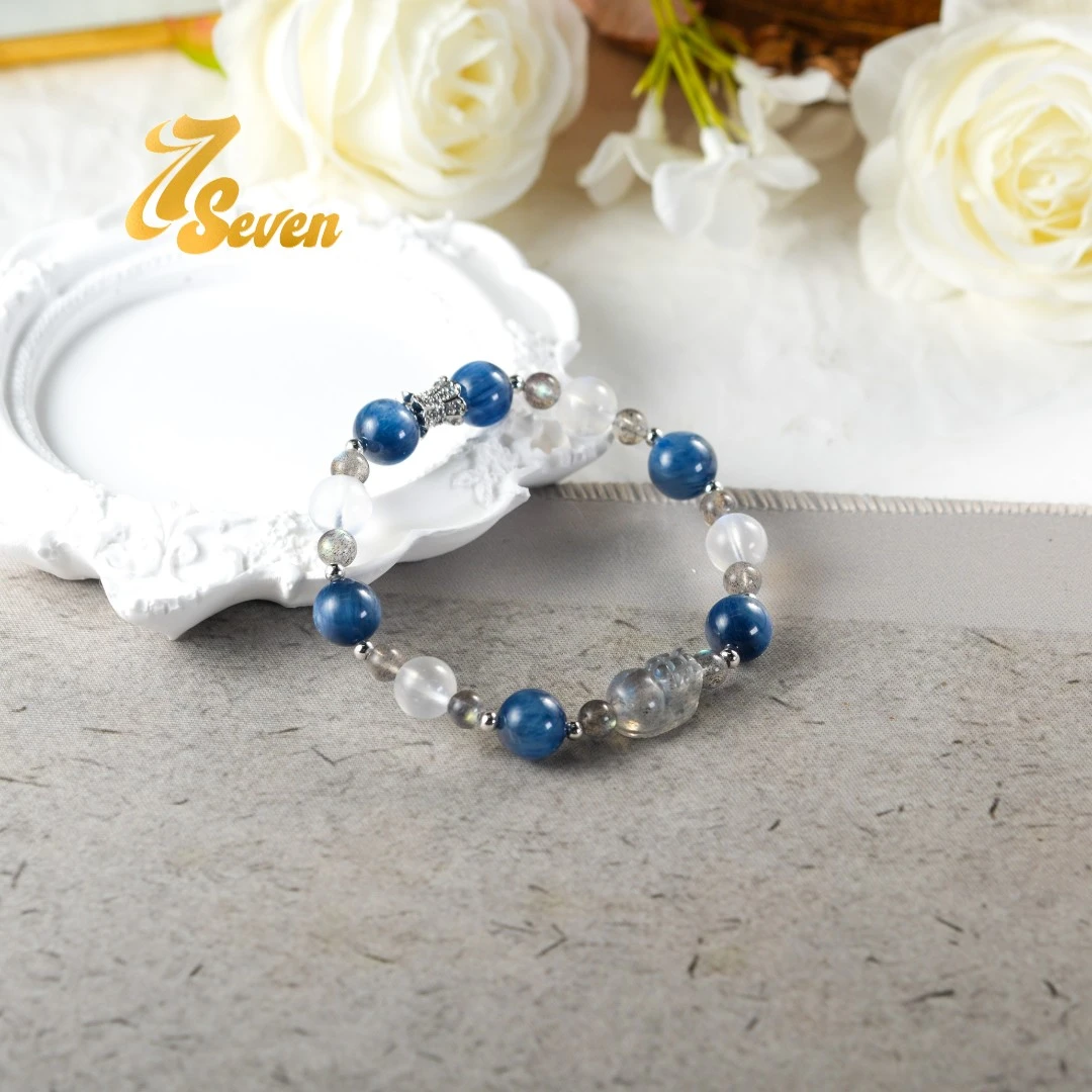 非金属仿水晶手链 【印象吉祥】【夜色宁静】小m月光+拉长+蓝jing手串