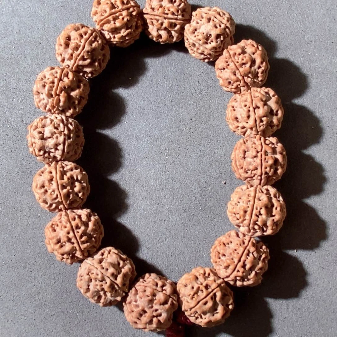 金刚菩提手串20原生态经典红皮蜂窝双龙头货