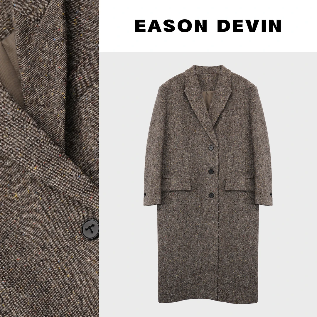【艺洋穿搭】EASON DEVIN 新款轻奢气质设计感大衣女装上衣外套