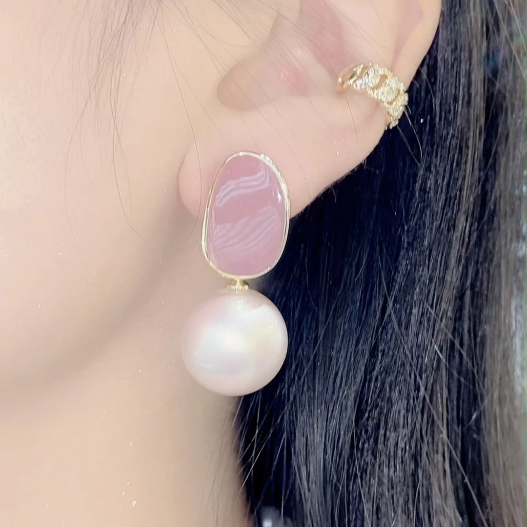 铜合金仿珍珠耳饰 爆款掌上明珠耳环经典优雅法式百搭