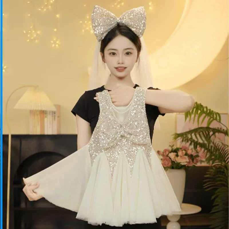 【链珠星河】少女风千金风夏季公主风连衣裙女童夏装女孩裙子中长