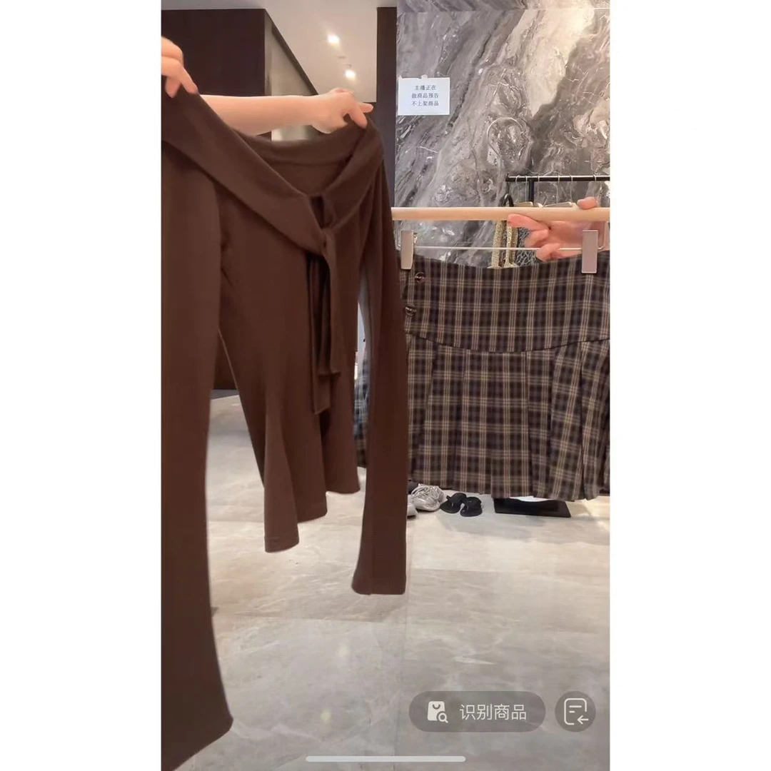 徐秋阳 心动姐姐  春季新款百搭时尚休闲设计感显瘦上衣12592